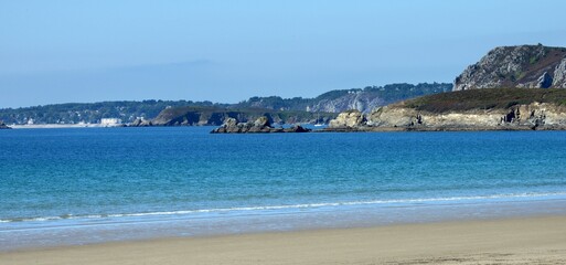 sur la plage &agrave; Telgruc-sur-Mer en Bretagne France	
