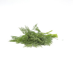 Dill on white background
