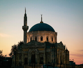 mosque at night