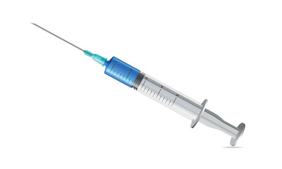 Fototapeta premium syringe vector, realistic syringe vector icon design