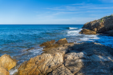 Fototapeta premium Küste bei Les Issambres an der Côte d'Azur
