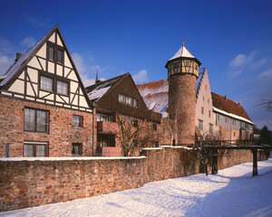 Burg in Michelstadt im Winter