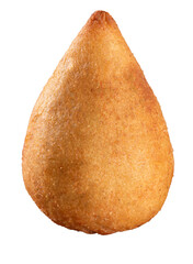 Coxinha. Traditional Brazilian snack. Chicken drumstick. PNG transparent background