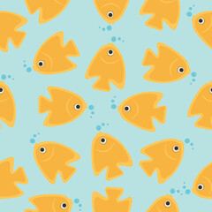 marine vector yellow fish pattern