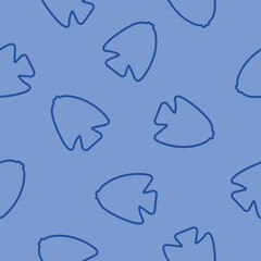 marine vector blue fishes seamless pattern