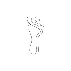 Continuous line  Drawing Human Bare Foot in Sketch Art Style
