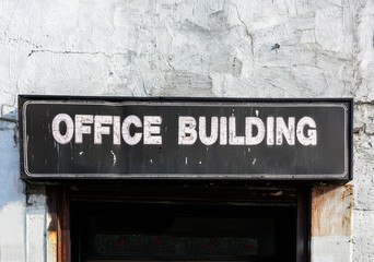 Rundown abandoned OFFICE BUILDING.
