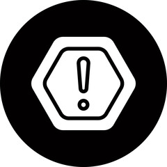 warning glyph icon