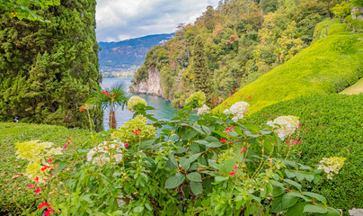 Vue sur le lac de Côme, Italie	