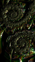 Artistic and imaginative digitally designed abstract 3D fractal background