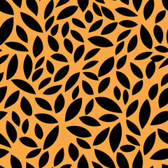 High contrast seamless leaf pattern