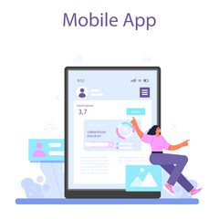 Web administrator online service or platform. Content management system