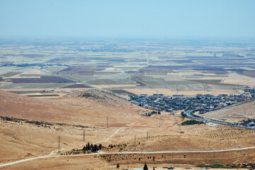 Mesopotamian plain aerial view. Mardin, south-eastern part of Turkey