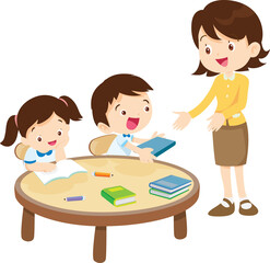 Teacher Teaching Students In Classroom
