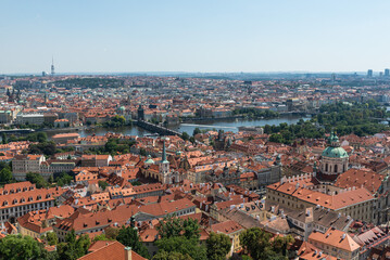 Fototapeta na wymiar Prague - Czech Republic - Panoramic tower view over the city