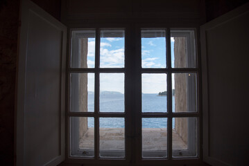 Looking out of a window in Dubrovnik