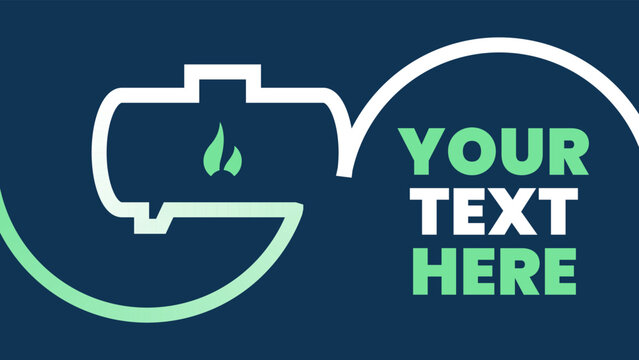 Plantilla con dise&ntilde;o moderno de un tanque de gas