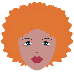 illustration of the face of a woman