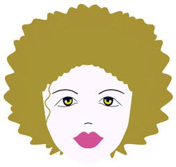 illustration of the face of a woman