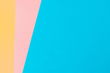Bright blue with pink and orange paper abstract modern background wallpaper.