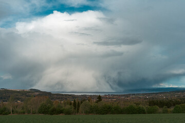 Stormy clouds above Lake Mjøsa.