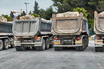 Dump Trucks for Road Construction