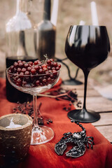Compositions of wedding decor before the wedding. High quality photo