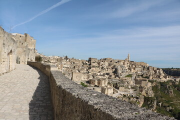 Path through Matera in Italy
