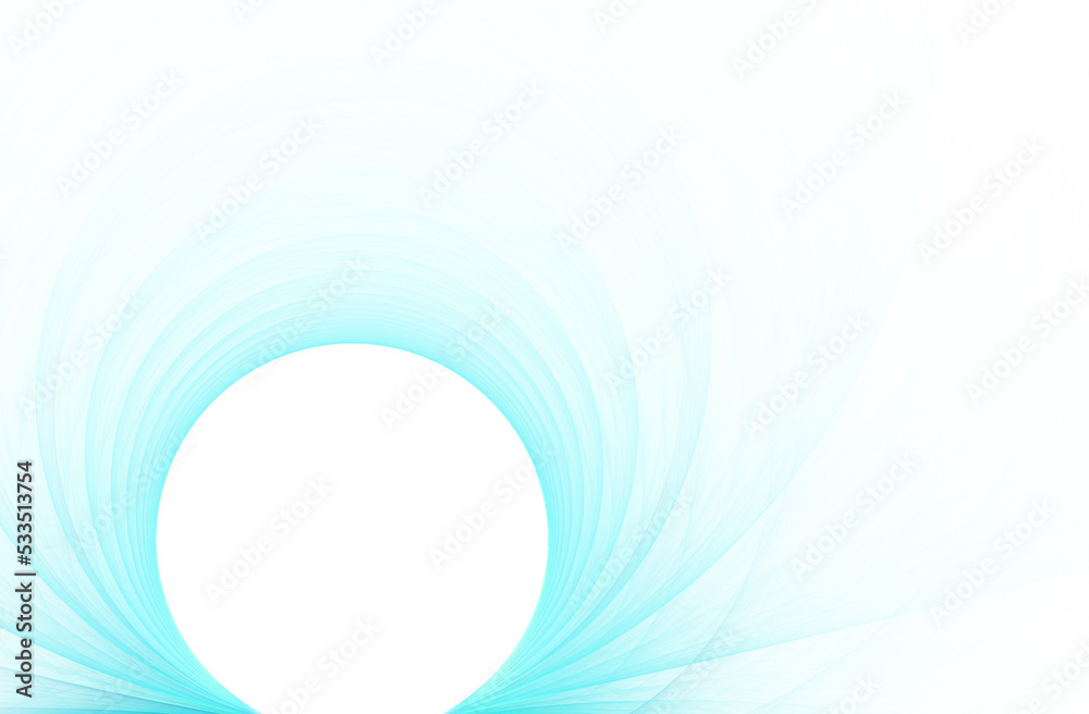 Poster subtle translucent very light bluish cyan aureole. raster fractal graphic
