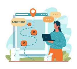 Political and economical sanctions. Global action to force a country