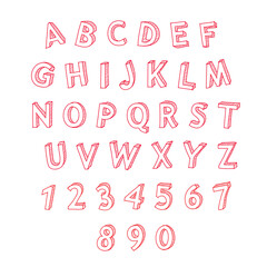 Elegant  and classic upper case letters, fonts 
A-Z - abcd ... Alphabets and numbers 