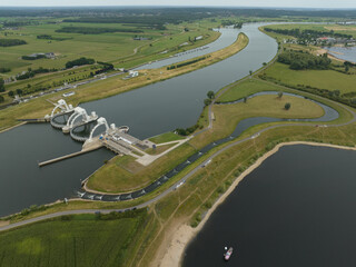 Amerongen weir and lock complex is a hydraulic work of art in the Netherlands. Including a...