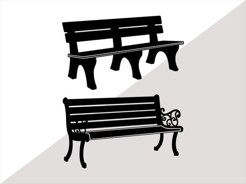 Park Bench Svg, Bench Svg, Wooden Park Bench Svg, Bench Furniture Svg, Cut File For Silhouette, Svg, Clipart Cricut Design Space 