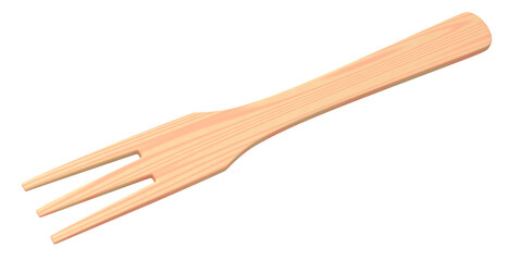 Wooden spoon or kitchen utensils on white background.