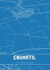 Blueprint of the map of Enumatil located in Groningen the Netherlands.