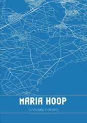 Blueprint of the map of Maria Hoop located in Limburg the Netherlands.
