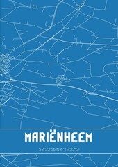 Blueprint of the map of Mariënheem located in Overijssel the Netherlands.