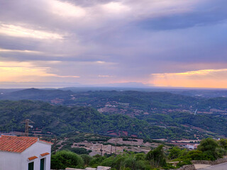 Obraz premium sunset over the city