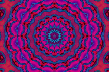 Vibrant abstract pink and purple kaleidoscope