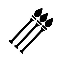 Cotton stick smart swab icon | Black Vector illustration |