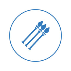 Cotton stick smart swab icon | Circle version icon |