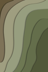 gradient of green, khaki and brown colours, abstract wavy wallpaper