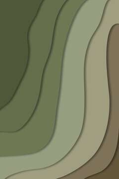 gradient of green, khaki and brown colours, abstract wavy wallpaper