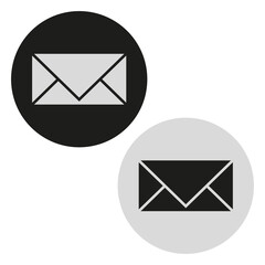 Envelopes icons in circles. Website banner. Email icon. Business concept. Vector illustration. Stock image. 