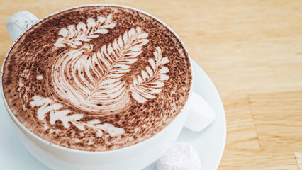 Large Hot Chocolate on Table