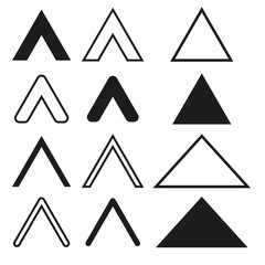 brush triangles. Concept art. Ink paint brush stain. Vector illustration. Stock image. 