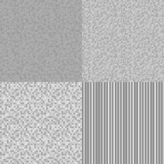 Set of abstract patterns. Seamless texture. Geometric art. Black and white illustration