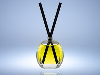 Reed diffuser yellow in glas 