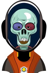 Beautiful illustration of a skull. Perfect for create stickers, t-shirts and other items.