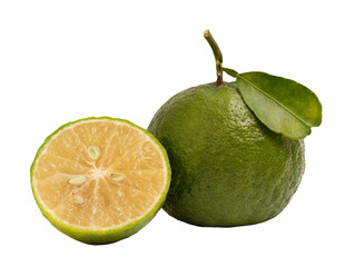 Citrus aurantium fruits isolated on white background.